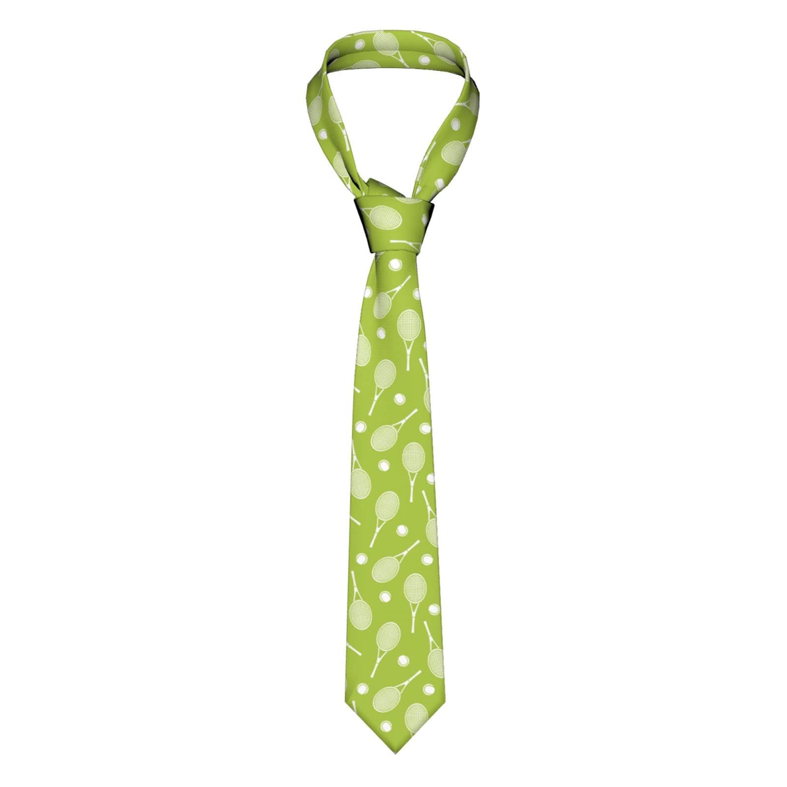 IFHSIGoe Corbata de pelota de tenis y raqueta de tenis para hombre, corbata para bodas, padrinos de boda, misiones, bailes, Como se muestra en la imagen, Taille unique