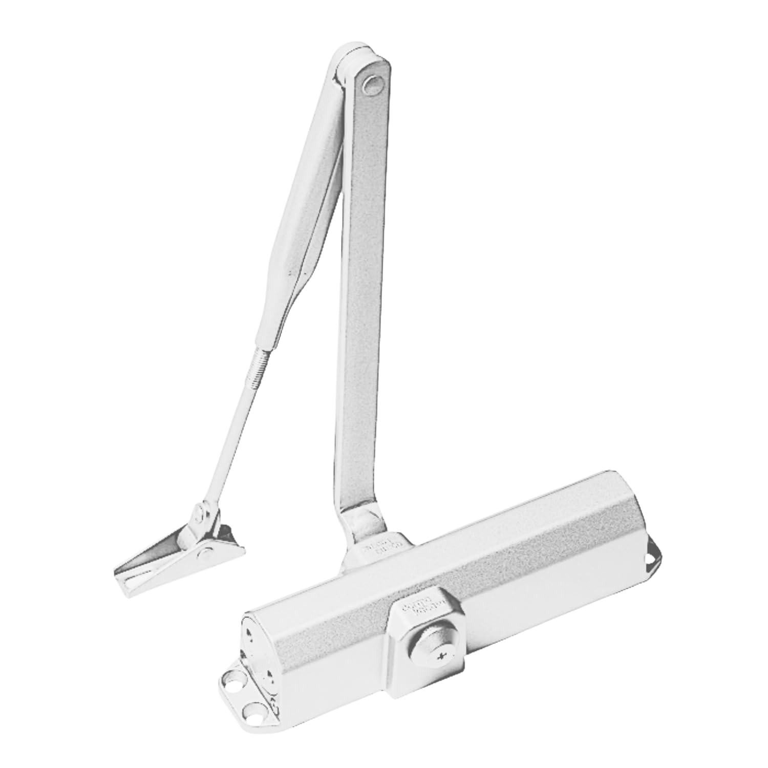 Porte Italiane, Ferme-porte automatique N-100 TS Compakt, portes jusqu'à 100 kg, 2 vitesses de fermeture, pour portes résidentielles, commerciales et coupe-feu, norme ISO 9001, montage facile, blanc