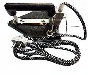 Shree EKTA New Latest Black Heavyweight Laundry Iron Non Auto Cut Feature (Black, 8 Pound) (IRON + 2.5 M ATTACHED WIRE)