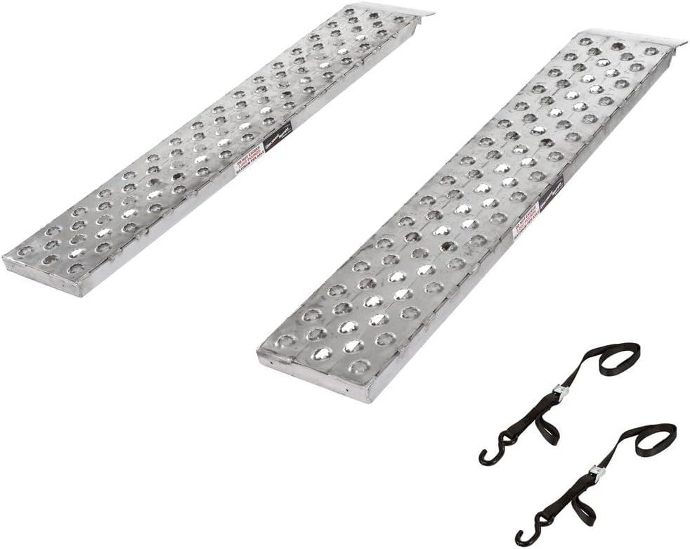 Hook End Auto Trailer Loading Ramps 60" x 12" x 2" 3000 lb per Axle Weight Capacity