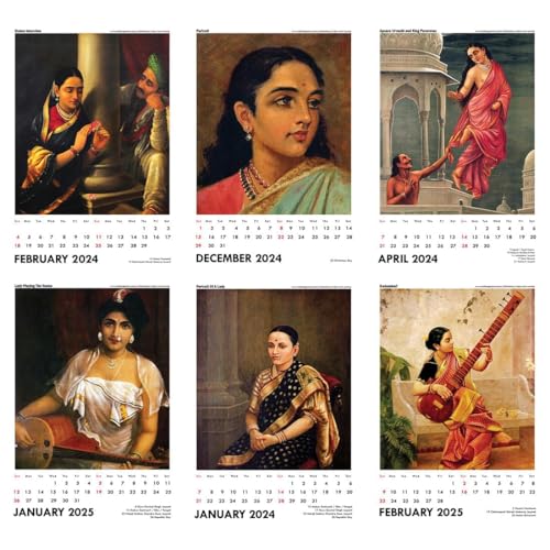 Image of Tallenge - Raja Ravi Varma - 2026 Wall Calendar - 12 x 17 Inches for Home & Office (Paper, Wall Calendar)