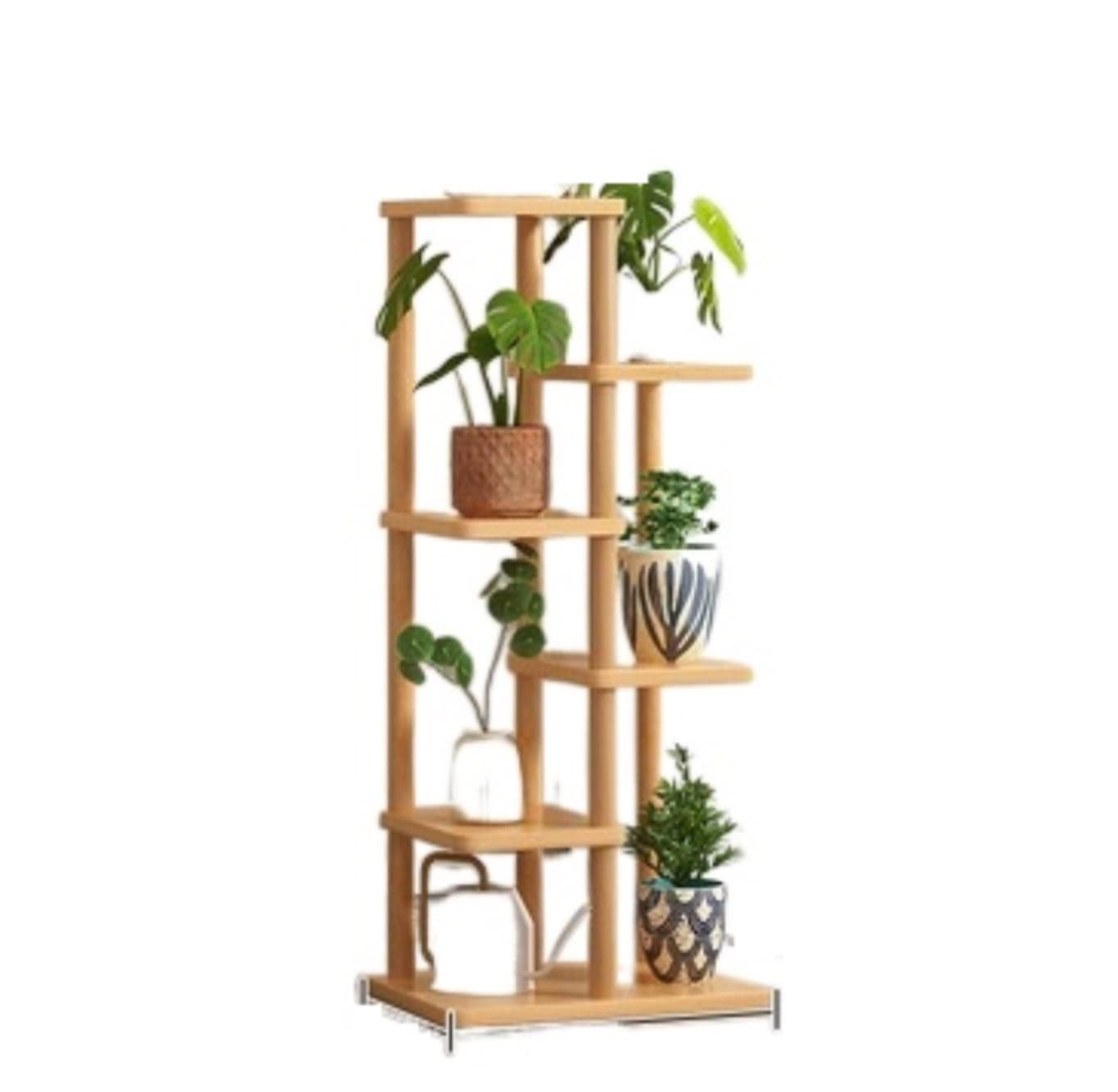 Lpmengs-EU Plant Shelves Flower Holder Wooden Plant Display Stand Rack Indoor Flower Pots Stand Outdoor Garden Decoration(B,112cm)