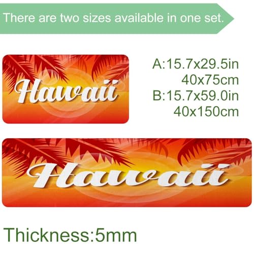 Alfombra de cocina transpirable para pasillo y cuarto de lavado con diseño hawaiano 4