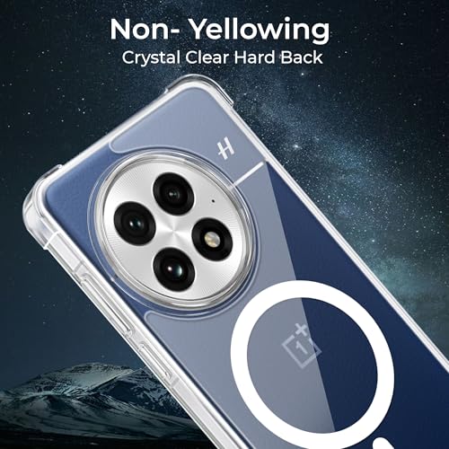 Image of A rtistque Clear Back Cover Case for OnePlus 13 Compatible with Mag-Safe| Acrylic | Transparent Case | Shockproof TPU | Stylish Protective Design | Oneplus 13 Back Cover - Transparent