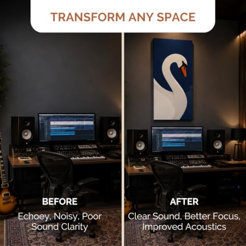 Image of Timber Acoustics Printed Acoustic Wall Panels | Sound Absorbing & Echo Reduction Panels | NRC > 0.90 | Soundproofing Acoustic Panels for Home, Office & Music Studio (Koi Pond, 2'x4'x3 inch)