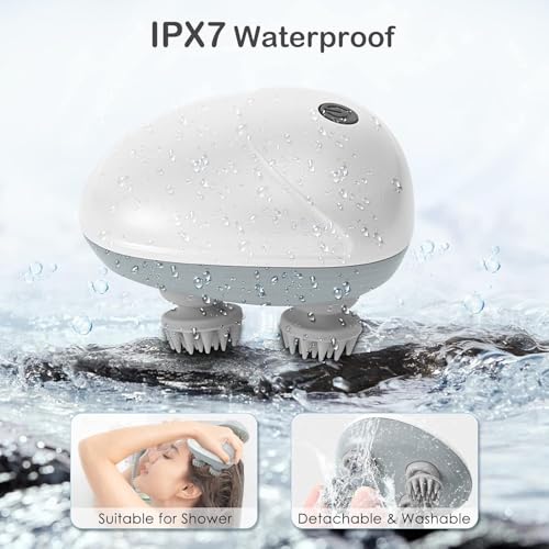 Image of Scalp Head Massager for Hair Growth Revive Scalp Massager With 96 Silicon Kneading Points with Detachable Heads Scalp Body & Head Massager - Multi Color J1