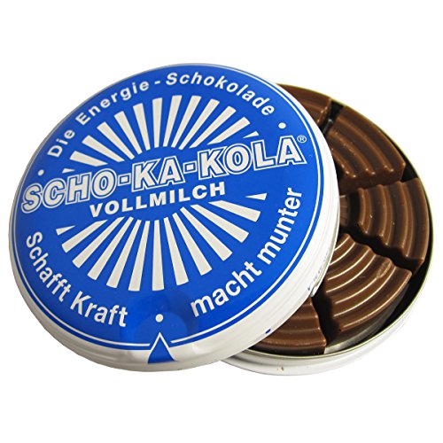 SCHO-KA-KOLA Caffeinated Milk Chocolate, Dark Chocolate Flavor - Set of 10