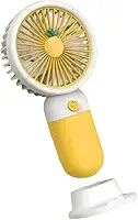 Mini Ventilador Portátil USB Recarregável Design Divertido de Frutas 15x8 cm Base Removível e Cabo USB Incluso Ideal para Casa Escritório e Uso Diário PREMIUM