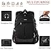 Large Backpack for Men,Laptop Backpack with USB Charging Port,TSA Friendly Travel Laptop Backpack College School Bookbag Water Resistant Business Computer Bag Fit 17inch Laptops,Black