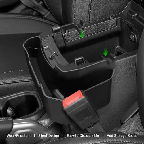 Image of Center Console Hanging Storage for 2018-2025 2026 Jeep Wrangler JL JLU 4XE Gladiator JT Accessories Organizer Tray Armrest Storage Bag ABS