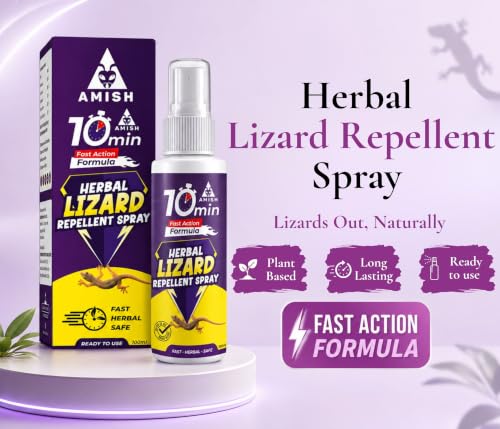 Image of Amish Herbal Lizard Spray 100ml Pack Of 1 |10 Minutes Formula |Removes Entire Lizard colony|Powerful 100% Organic No Chemical Lizard Repellent Spray For home and kitchen
