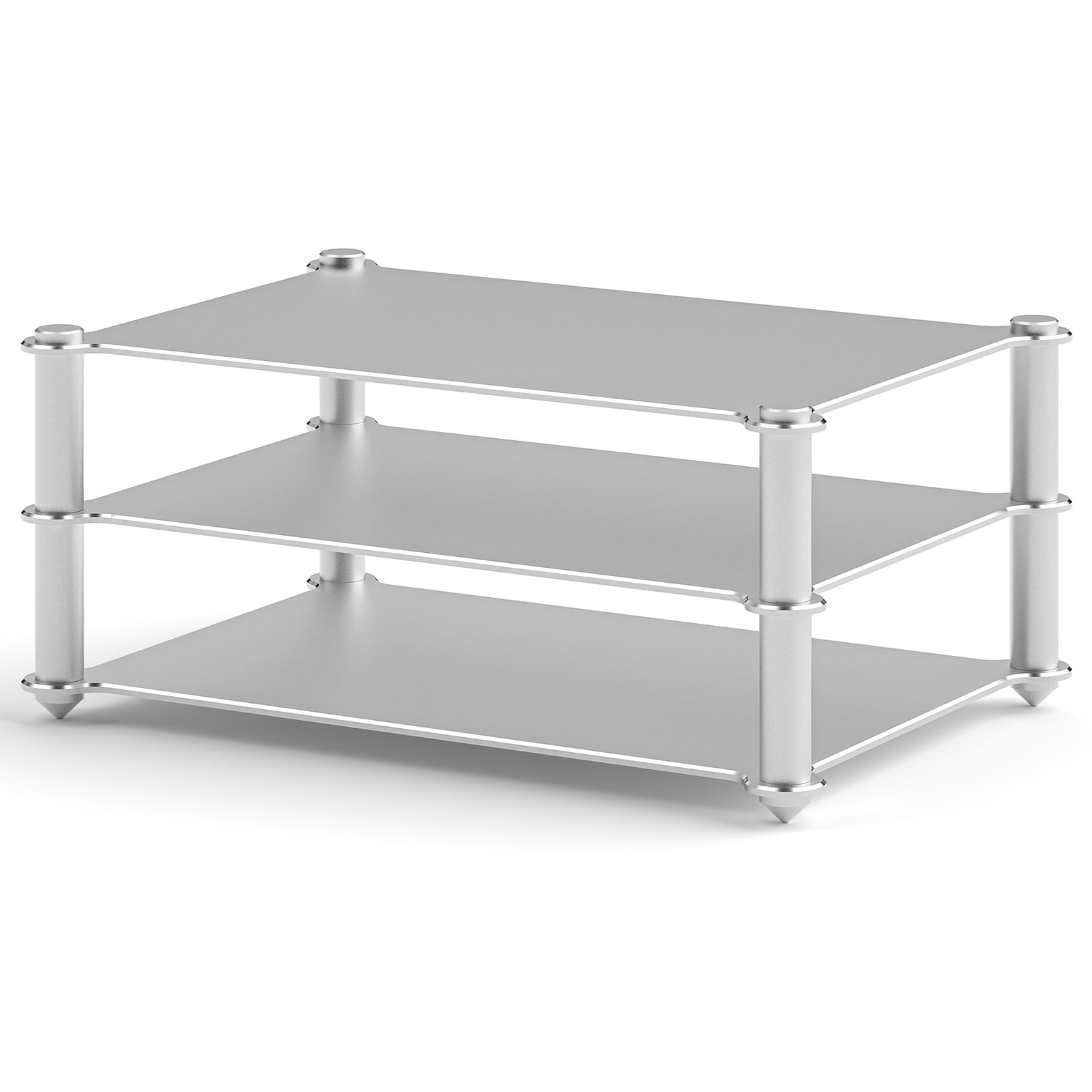 DoukAudio Support audio en aluminium : étagère HiFi de bureau multicouche pour amplificateur, préampli DAC, rack de rangement modulaire ventilé CNC, configuration studio à domicile