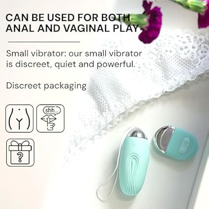 Huevo vibro con mando a distancia: 10 vibraciones, mini huevo vibrador resistente al agua para mujer con mando a distancia - huevo vibro mini vibrador con mando a distancia y bolas de amor M72