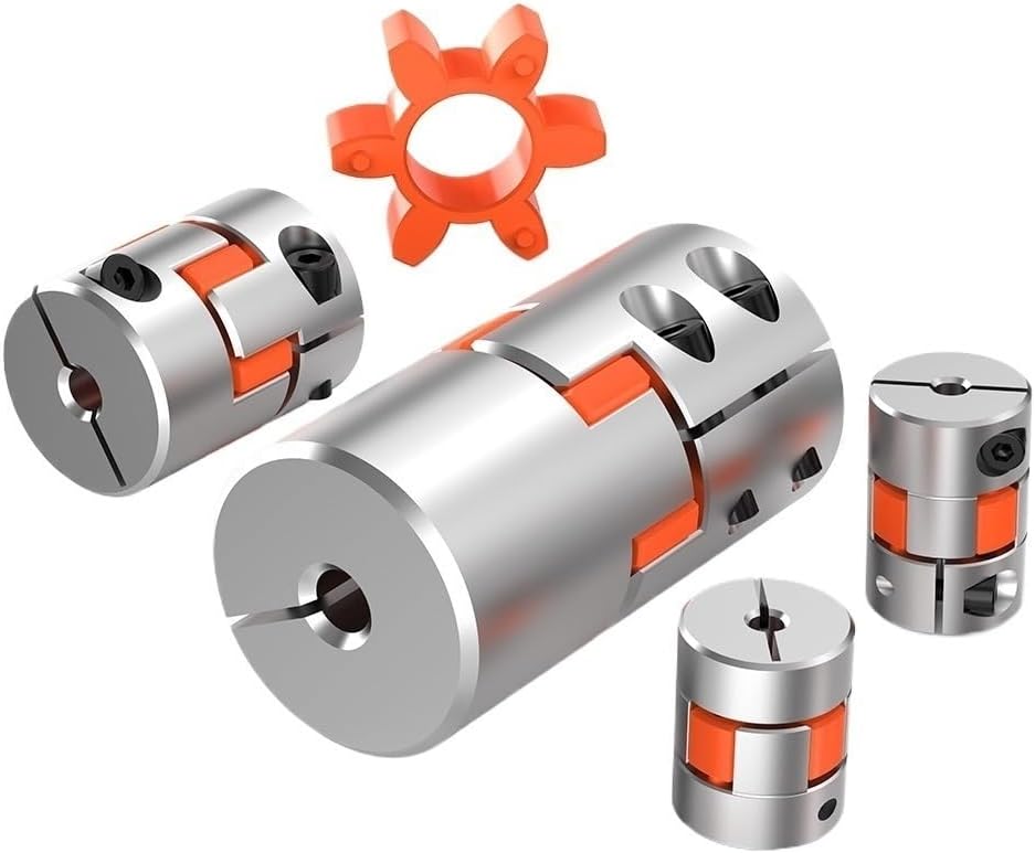 2 Jaws Aluminium Flexible Shaft Coupler D25L35 for 5-14mm Encoder Connector for 3D Printers 1pc(8mmx10mm)