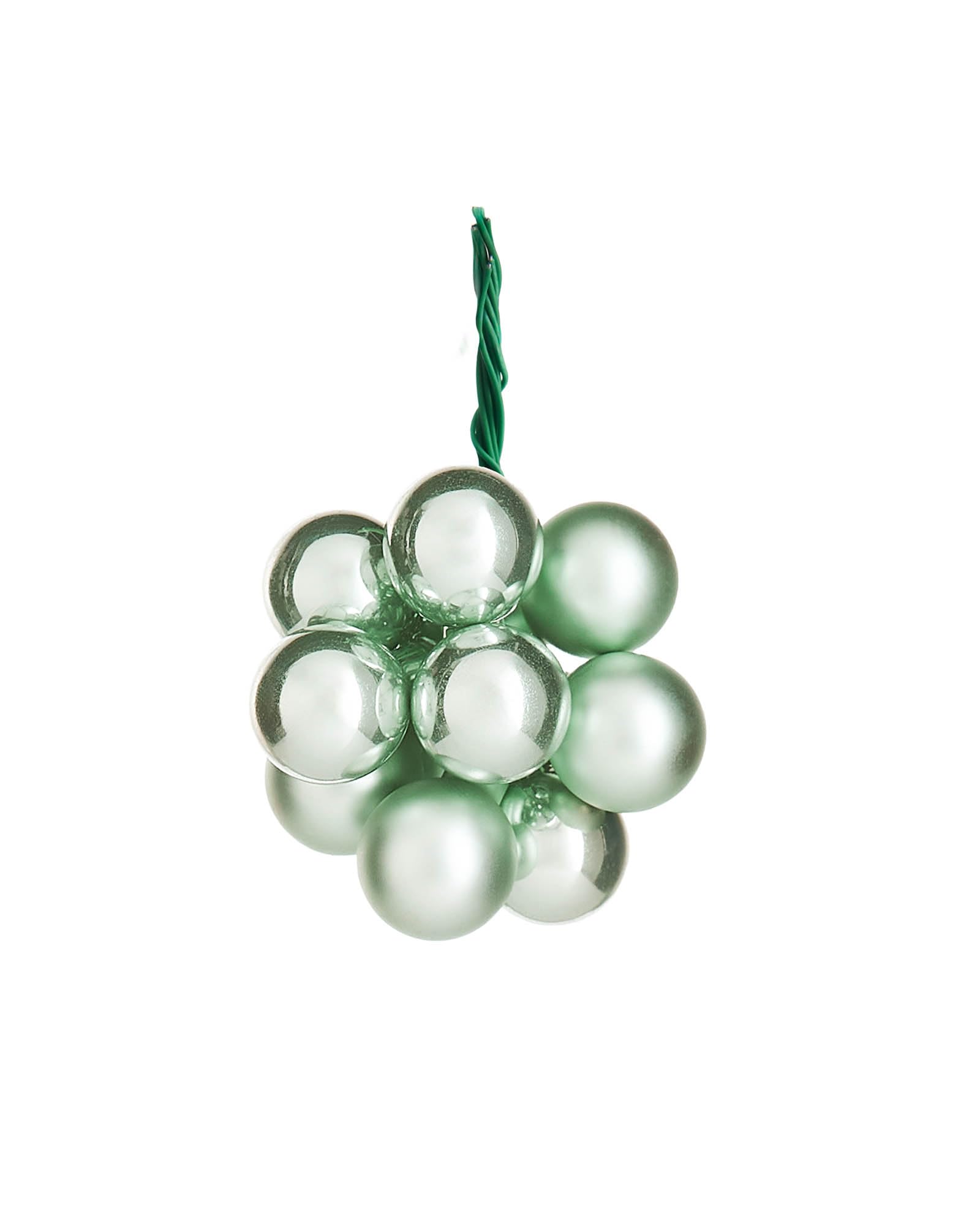 Mint Green Glass Berry Cluster Baubles