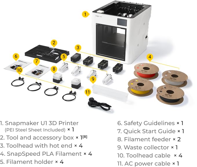 snapmaker U1 3Dプリンター 本体 IMPRESSORA 3D SNAPMAKER U1, BIVOLT : Amazon.com.br: Indústria e
