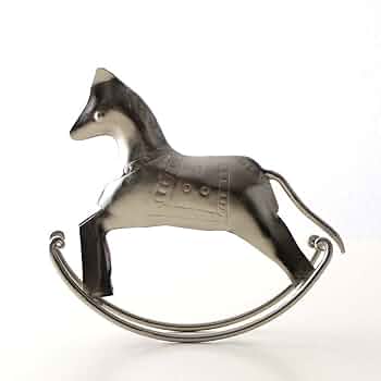 緑色 ガラス製 ロッキングホース 置物 緑色 ガラス製 ロッキングホース 置物 緑色 ガラス製 ロッキング