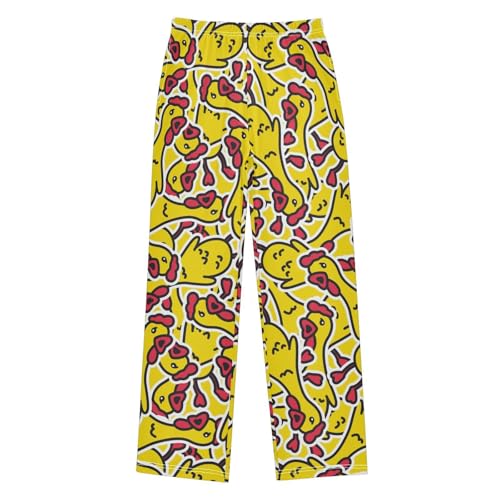 visesunny Boys Casual Pants Loose Soft Breathable Long Trousers Bottoms with Pockets Boy's Sleepwear for Kids Teens Size 6-14