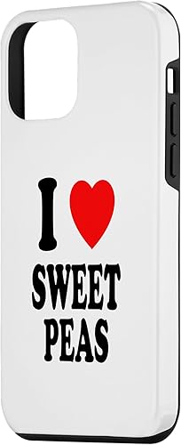 Vista 2 de iPhone 12 mini I Heart (Love) Sweet Peas Gardening Botany Botanist Case