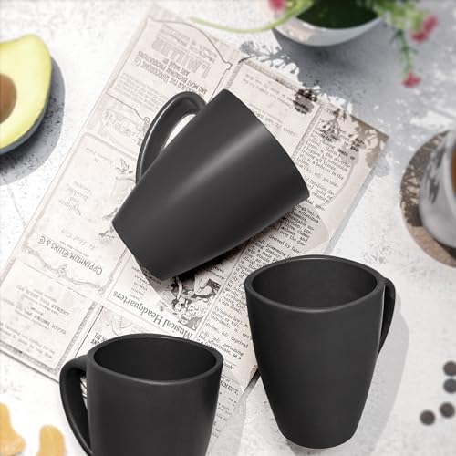Teivio 8 Pack Plastic Wheat Straw Mugs,12Oz Square Water Coffee & Milk Cups With Handle,Reusable Drinking Cup Set For Adults/Kids,Dishwasher Safe thumb #6