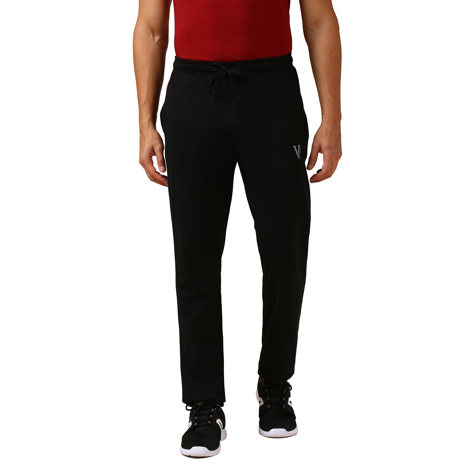 Van HeusenMen's Straight Fit Mid Rise Track Pant