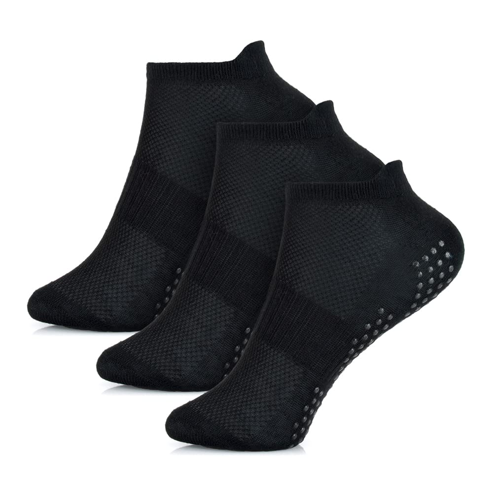 SOCKSVILLE3/6 Pairs Boys Grip Socks | Cotton Trainer Socks with Arch & Heel Tab Support | Breathable, Lightweight, Comfortable | Sports Grip Socks Kids | | Athletic, PE, School, Everyday Wear | 1-14 Years