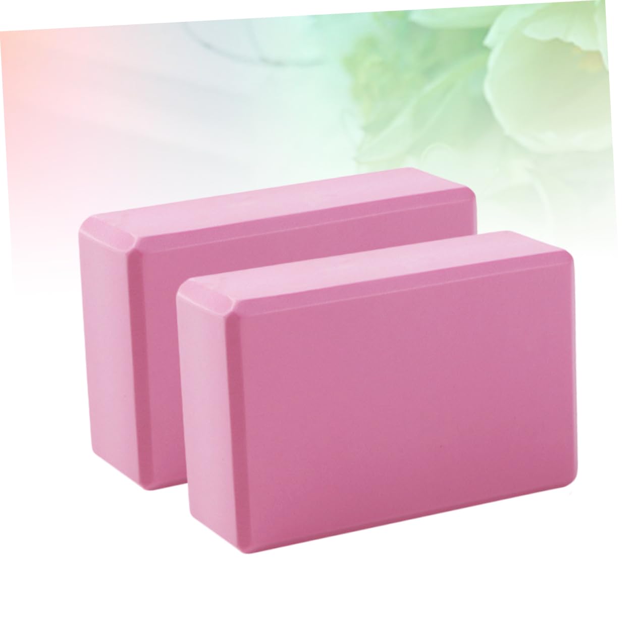 MUSISALY 2PCS Thickened Eva Yoga Block Durable Fitness Props for Home Use Multi Purpose Dance and Yoga Supplies for Balance and Flexibility Training Pink