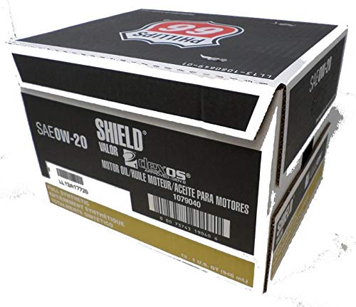 0W20 Shield Valor Synthetic Oil 12-Quart Case #1079040
