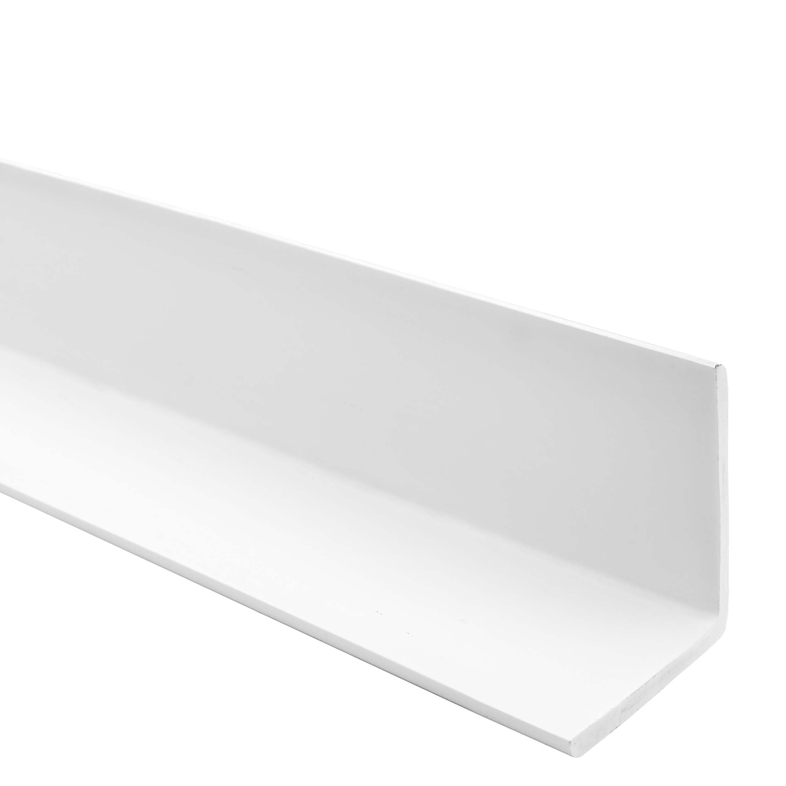 Quest Winkelprofil 35x35mm Kantenschutzwinkel Winkelleiste Eckenschutz – PVC Kunststoff – Ohne Klebeband – 90cm, Weiß