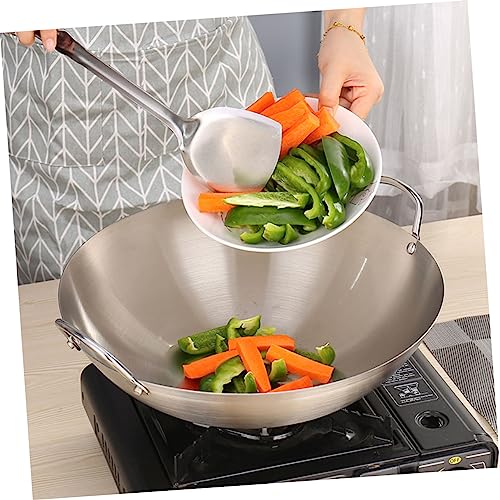 Wok redondo antiadherente 12 pulgadas acero inoxidable miniatura 4