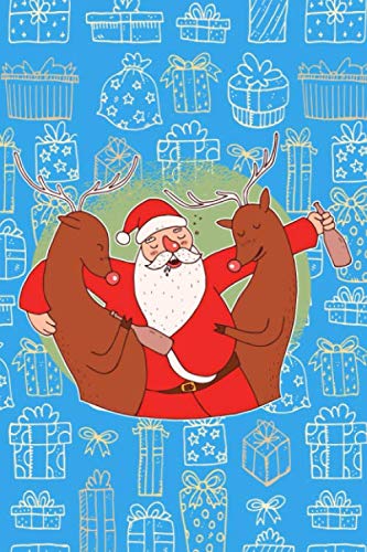 Lustiges besoffener Weihnachtsmann Weihnachts -Notizbuch Notizbuch...
