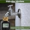 Digital Water Flow Meter ABS Electronic Water Meter Sensor Waterproof Garden Hose Water Flow Meter High Precision Electronic Water Meter Digital Flow Rate Gauge for lawns flower beds vegetable gardens #3