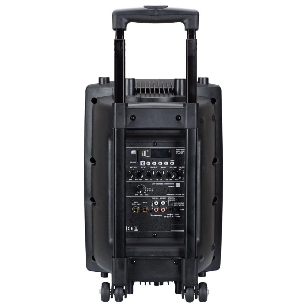 Ibiza port8uhf-bt przenośny głośnik, 400 W, czarny