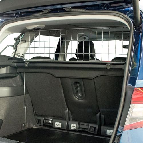 Travall Hundegitter für Škoda Karoq (2017-) Fahrzeugspezifisches Hundegitter, Kofferraumschutz für Hundetransport, Gepäckschutz, Robustes Stahlnetz Auto Hundesperre