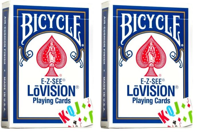 Bicycle E-Z See/Lo- Vision Playing Card Deck (Pack of 2)
