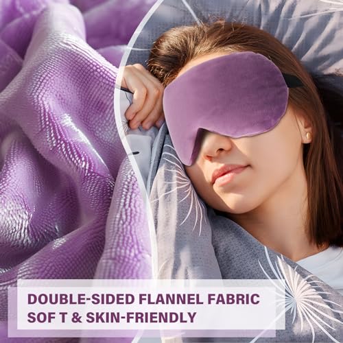 Aroma Season Warm Eye Compress For Dry Eyes, Moist Heat Flaxseed Lavender Scent Microwave Heating Mask for Dry Eyes, Stye, Belpharitis, MGD, Migraine Headache Relief (Purple) - Image 4