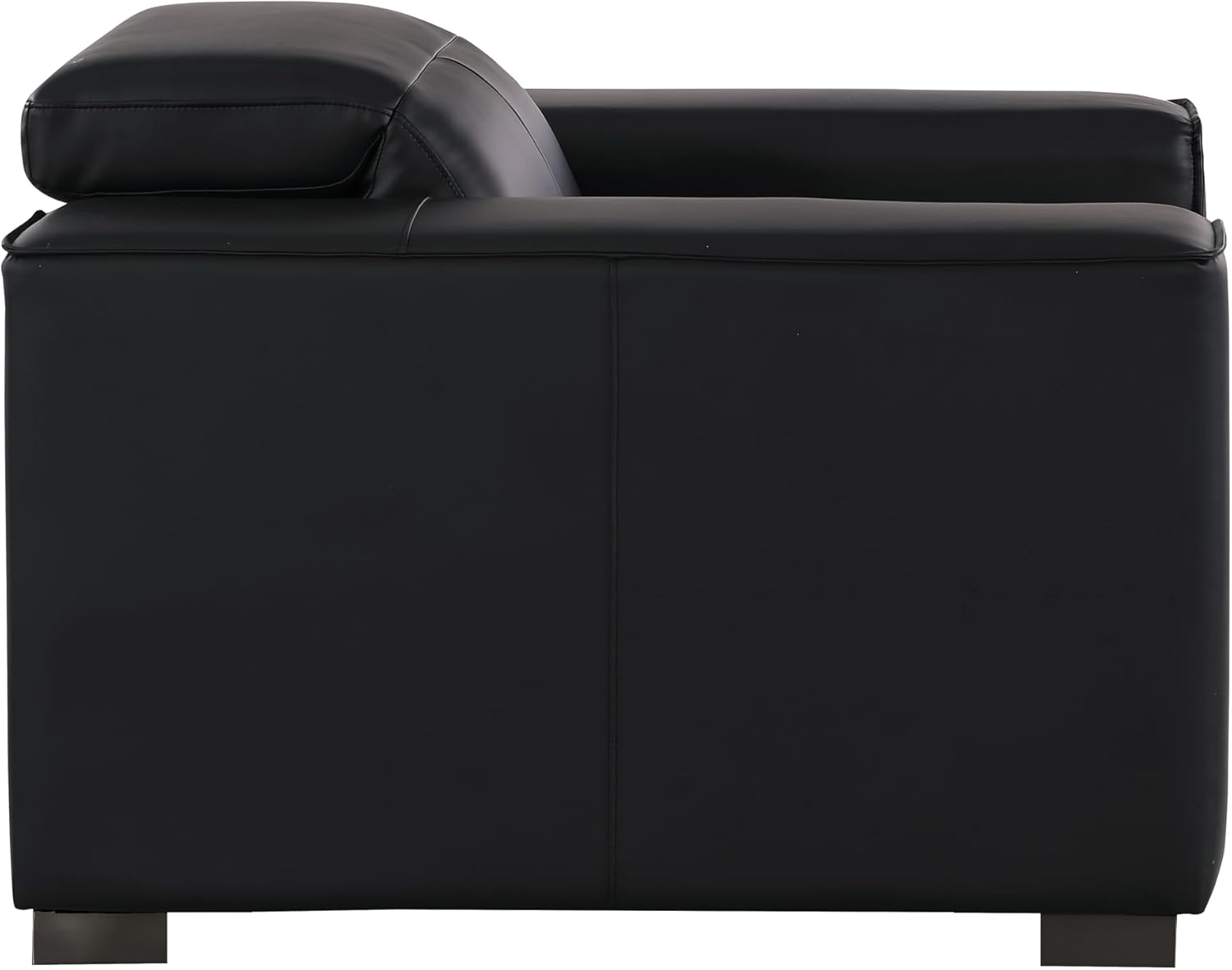 Blackjack Furniture Umbria Genuine Leather Power Recliner Chair with Adjustable Headrest, USB Charging Ports, and Motorized Reclining Seat, Premium Comfort & Modern Design, Black