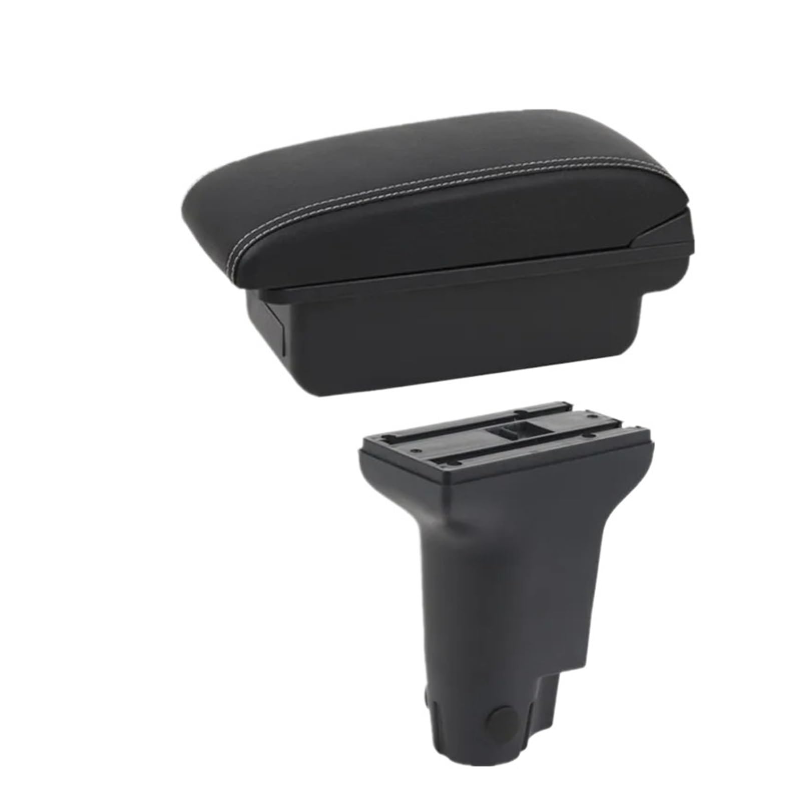 UMDJJU For Fiat 500 For CRONOS Car Armrest Box Retrofit Heighten Interior Center Storage Accessories Car Centre Console Armrest Box(A1 white line No USB)