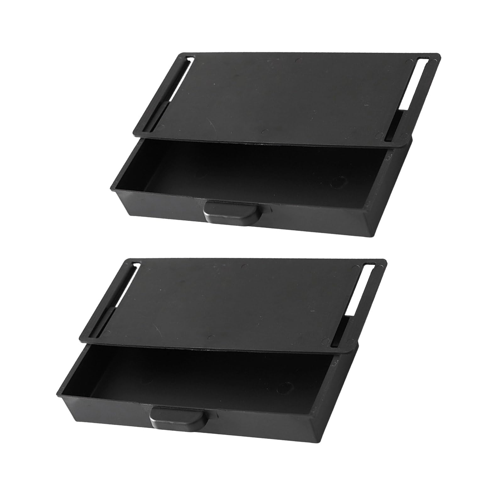 Kaeltsyn Of 2 Stick on Storage Containers for Small Space Household Under Desk Organizers Secret Adhesive Storage Box