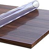 Everest Home Protector de Mesa de Material Impermeable Transparente. Protector PVC para mesas de Cocina, Mesa de Escritorio (50 x 150 cm)