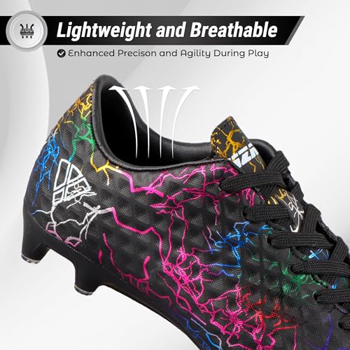 Vizari Zodiac Crampons de football pour garçons et filles | Chaussures de football légères et durables avec semelle extérieure en TPU moulé | Crampons pour jeunes avec fermeture à lacets sécurisée – vue 8