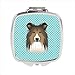 Checkerboard Blue Sheltie Compact Mirror44; 2.75 x 3 x .3 In.