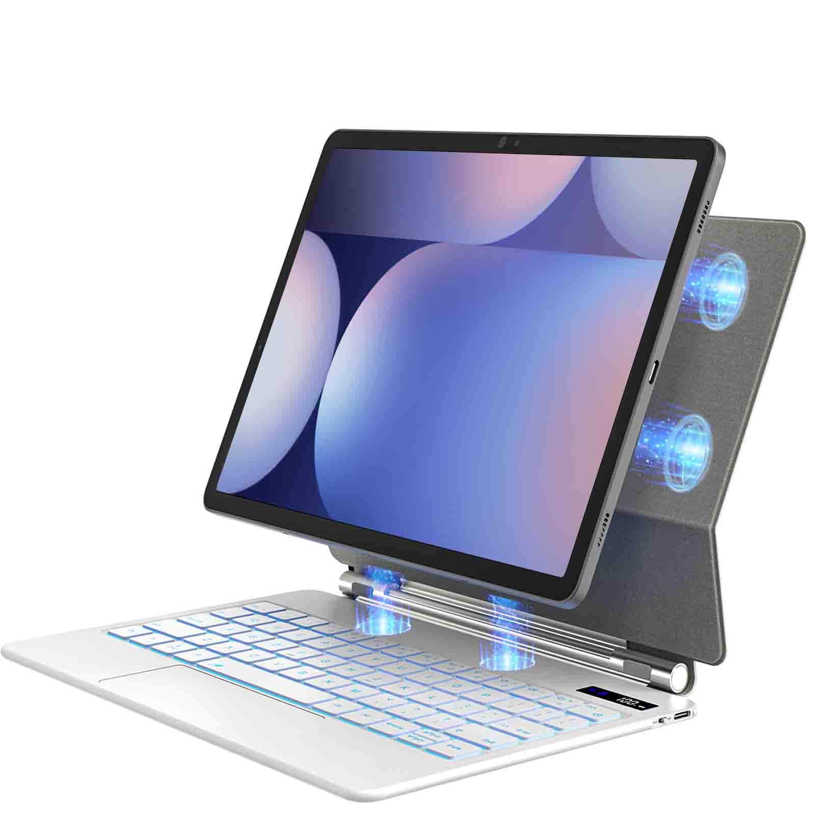 Foeytaody for Samsung Galaxy Tab S10+ /S9+ /S9 FE+ /S8+ /S7+ /S7 FE Case with Keyboard Magnetic Floating Cantilever Stand with Multi-Touch Trackpad