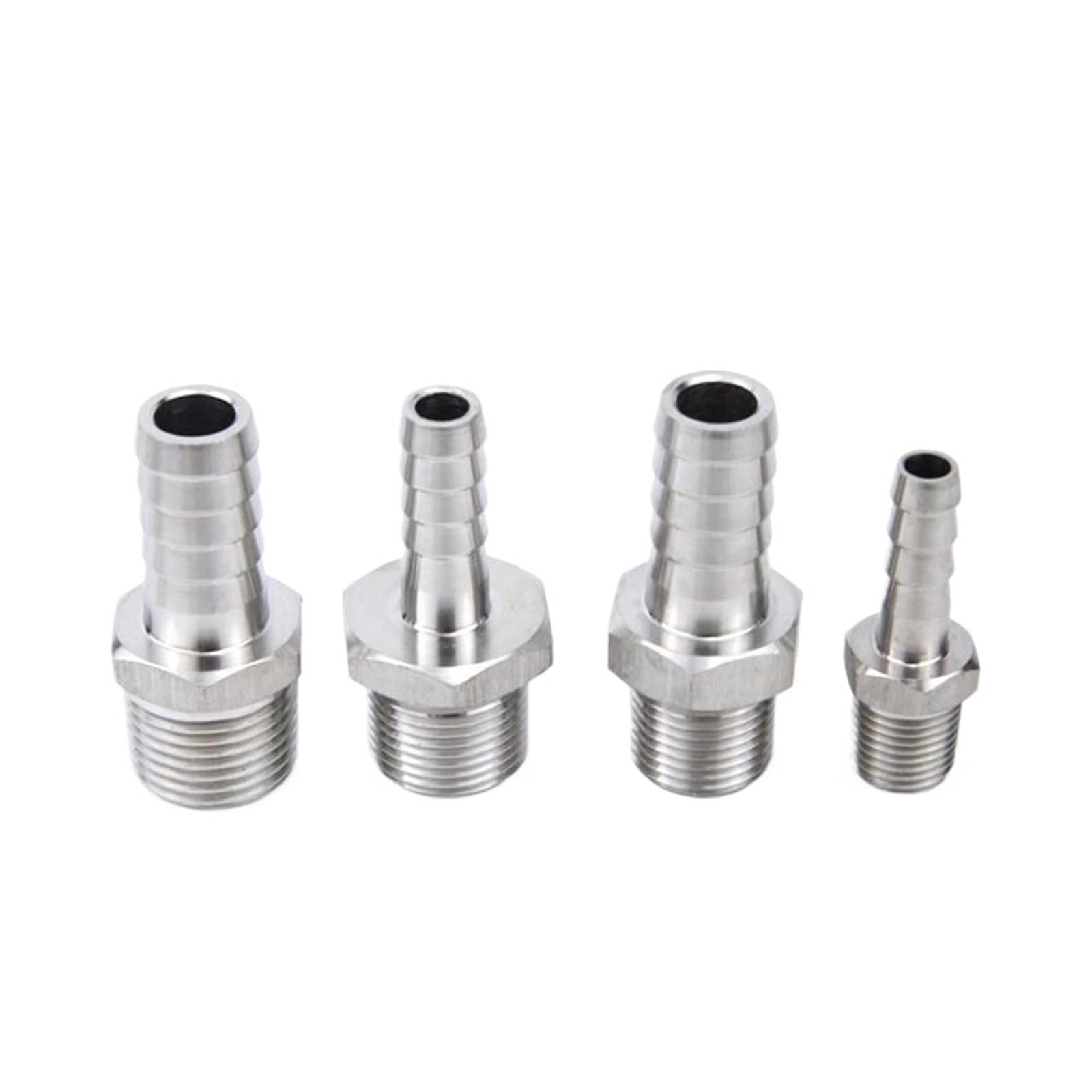 Conector de tubería de alta presión en acero inoxidable M8 a M20 para manguera de 4 a 19mm