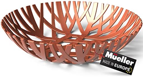 Mueller Fruit Basket, European Fruit Bowl, Fruit and Vegetables Holder for Counters, Kitchen, Countertop, Home Decor, High-end Look, Copper Mueller Fruit Basket, European Fruit Bowl, Fruit and Vegetables Holder for Counters, Kitchen, Countertop, Home Decor, High-end Look, Copper