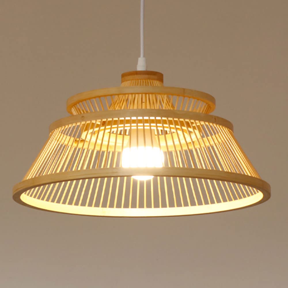 Lumière de plafond en bambou tisse pour l'ambiance d'une salle de thé