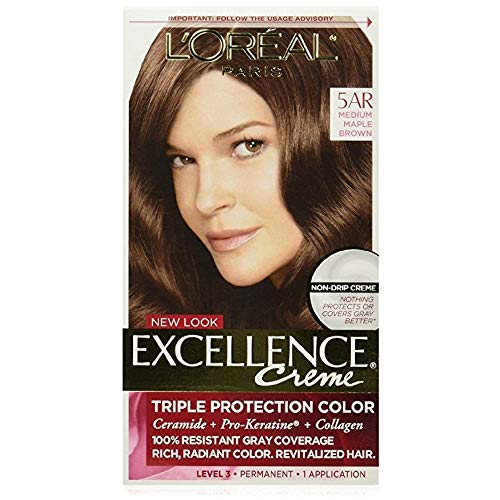 Image of L'Oreal Excellence Creme - 5AR Velvet Brown (Medium Maple Brown) 1 Each (Pack of 10)