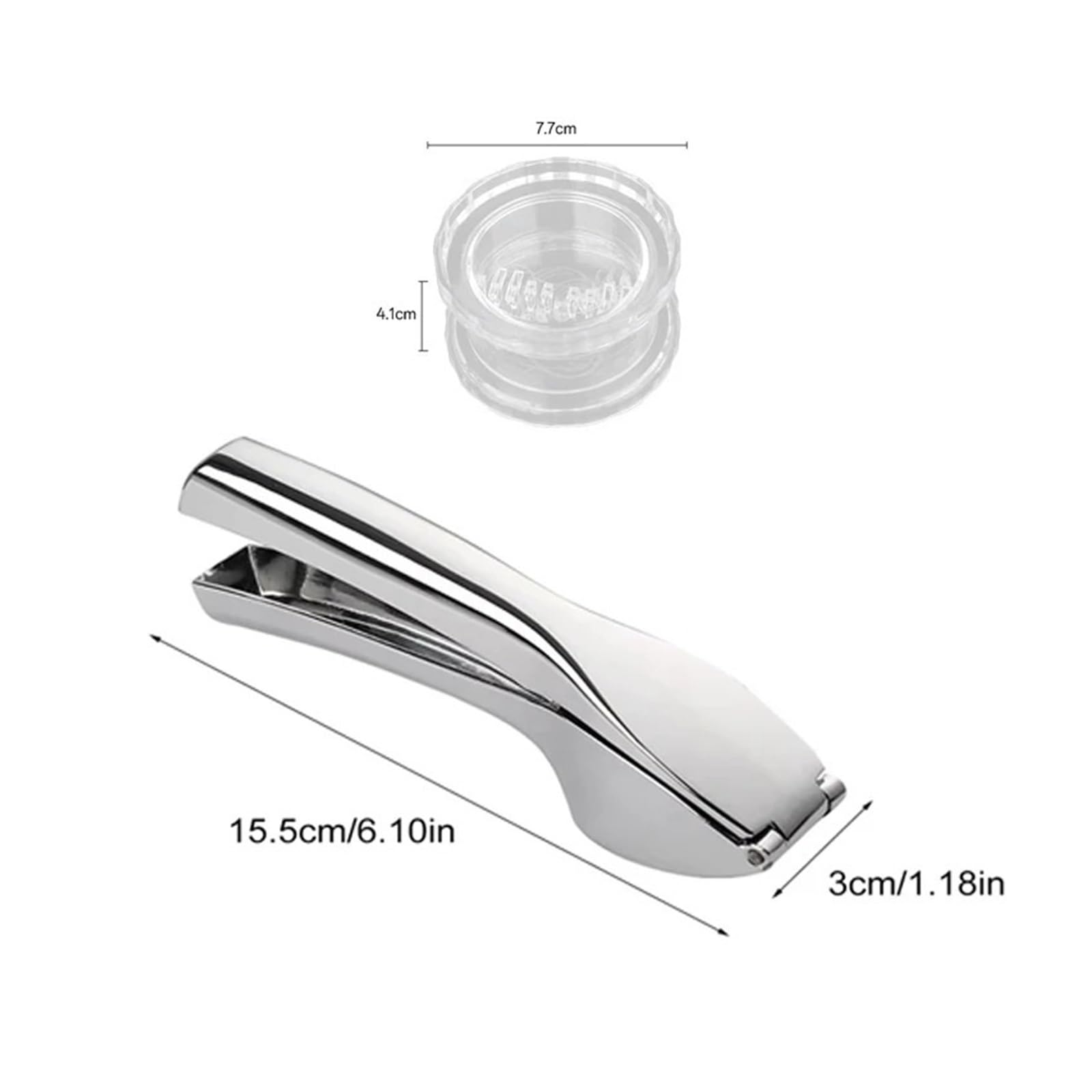 Knoblauchpresse, Knoblauchwolf Und -zerkleinerer Aus Edelstahl | Abnehmbare Konstruktion, Einfaches Drücken, Um Feine Knoblauchpaste Zu Erhalten, Und Einfache Reinigung(Garlic Press 2PCS)