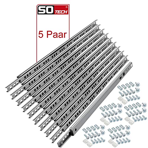 SOTECH 10 pezzi (5 paia) Guide per cassetti 246 mm...