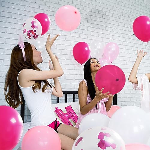 Image of Pink and White Balloons, 70-pack Pink Balloons for Birthday Wedding